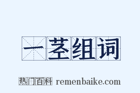 一茎组词是什么意思的图片